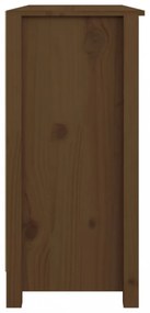 mézbarna tömör fenyőfa tálalószekrény 100x35x74 cm