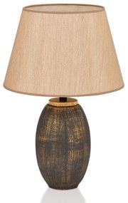 Szürke-bézs asztali lámpa textil búrával (magasság 46 cm) Yakamoz – Opviq lights
