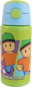 Stumble Guys All Day alumínium szívószálas kulacs akasztóval 500 ml