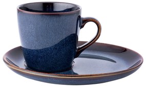 Altom Kerámia csésze alátéttel Reactive Navy Blue310 ml