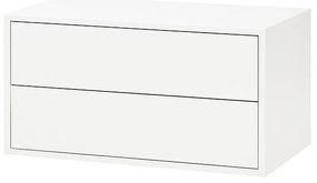 Boxie 2 fiókos fali szekrény 40x80x37 cm fehér