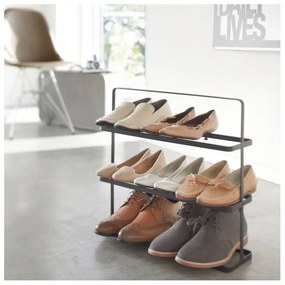 Fekete fém cipőtartó állvány Tower Shoe Rack – YAMAZAKI