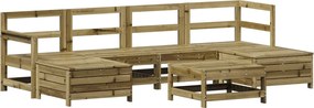 vidaXL 7 részes impregnált fenyőfa kerti kanapészett