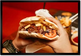 Poszterek keretben 60x40 Kebab zsemlében