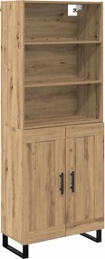 vidaXL Magasfiú Artisan tölgy 69,5 x 34 x 180 cm Faanyag