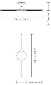 Ezüstszínű fém LED dimmelhető fali lámpa Omni Wall – UMAGE