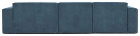 Kék kordbársony sarokkanapé (jobb oldali) Sting – Scandic