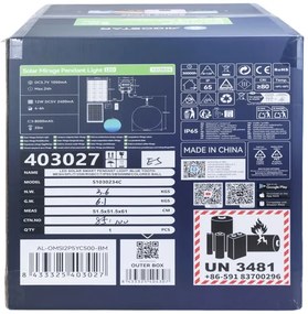 Aigostar-LED RGBW Napelemes csillár MESH 35W/3,7V 8000 mAh 2700K-6500K IP65 átm. 50 cm