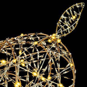 vidaXL 3D rénszarvas 250 LED-del Meleg fehér 180 cm PET