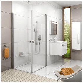RAVAK Chrome CRV1-90 fél zuhanykabin, krómhatású + Transparent