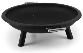 Trino, tűzrakóhely, parázstartó, kandalló a teraszra, Ø 80 cm, acél, fekete