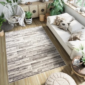 PETRA Modern dizájnos barna szőnyeg Szélesség: 120 cm | Hossz: 170 cm