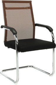 Tárgyalószék, fekete/barna, ESIN