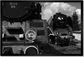 Poszterek keretben 60x40 Vonatok Ol49-69 és 18-201