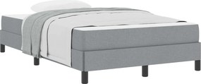 vidaXL Boxrugós ágy matracmal Világosszürke 120 x 190 cm szövet