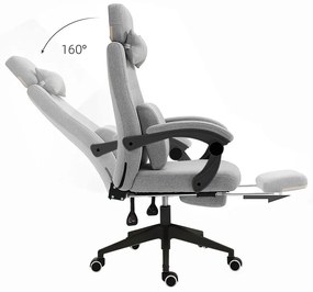 Fejtámlás irodai forgószék - több színben-világos szürke