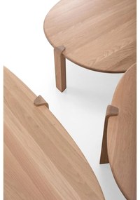 Natúr színű tölgyfa dohányzóasztal 100x180 cm Kulin – Gazzda