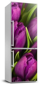 Dekor matrica hűtőre Lila tulipánok FridgeStick-70x190-f-89975331