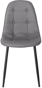 Étkezőgarnitúra 4 db székkel. Bővíthető asztal HARRY 102-142 cm 4 db. Szürke Eco-bőr székkel. ARIS