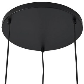 Retro függőlámpa fekete narancssárga 3-lámpás - Felt