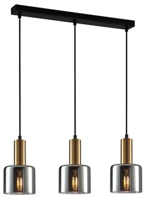 ITALUX PND-65342-3-BROSG SANTIA Többágú Függesztett Lámpa Füstös, Réz E27 IP20