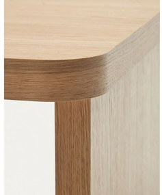 Natúr színű dohányzóasztal tölgyfa dekorral 89x62 cm Oaq – Kave Home