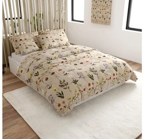 Krepp ágynemű HERBAR BLEND bézs Ágyneműhuzat mérete: 70 x 90 cm | 140 x 200 cm