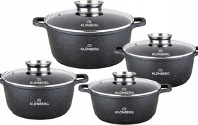 Edénykészlet KB-4022 Márvány Indukciós Gáz 8 db-os Fekete