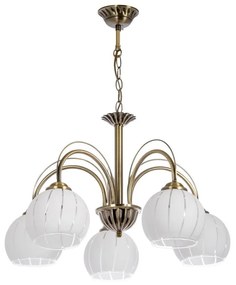 Csillár láncon 5xE27/60W/230V