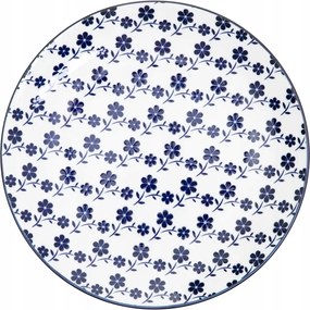 Navia desszertes tányér sötétkék virágokkal 19 cm Homla