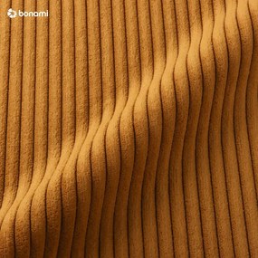 Mustársárga kordbársony kinyitható-tárolóhelyes sarokkanapé Voltaire – Bobochic Paris