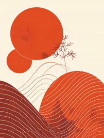 Poszter 15x20cm Meleg piros