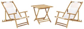 Bambusz napozóágy kétdarabos szettben kis asztallal ATRANI / MOLISE Beliani