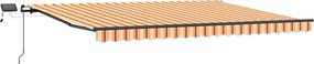 vidaXL Behúzható napellenző sárga és narancssárga 400 ×300 cm szövet