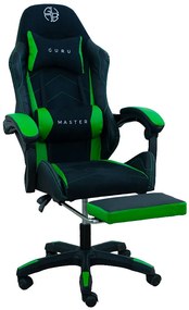 Master GM2-GN-L kényelmes főnöki gamer szék forgószék lábtartóval