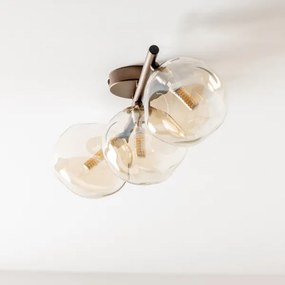 BRILAGI - Felületre szerelhető csillár VULCANO 3xG9/8W/230V bronz/füstös bézs