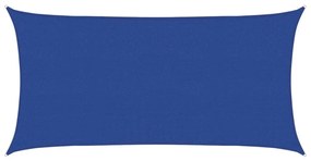 kék négyszögletű HDPE napvitorla 160 g/m² 2,5x5 m