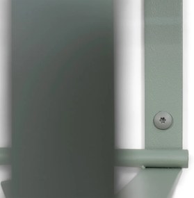 Zöld-szürke fém fali fogas polccal Rex – Spinder Design