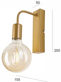 Fali lámpa ASTRID 1xE27/60W/230V arany