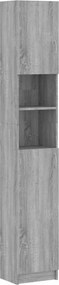 vidaXL szürke sonoma szerelt fa fürdőszobaszekrény 32 x 25,5 x 190 cm