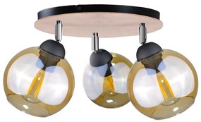 Spotlámpa THEA WOOD 3xE27/60W/230V á. 30 cm