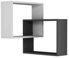 Sarki fali polc RING 68x68 cm fehér/antracit