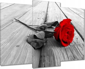 Vászonkép 90x70 Vörös rózsa a hídon
