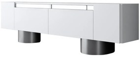 TV szekrény Bohem - White, Silver