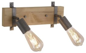 Leuchten Direkt 13472-79 - Fali spotlámpa SLAT 2xE27/40W/230V