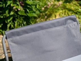 2 db összecsukható tengerparti napozóágy SAND, szürke csíkos