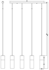 GLOBO 21000-4HM - Csillár zsinóron ANNIKA 4xE27/25W/230V réz