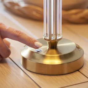 Endon 114838 - LED Dimmelhető Asztali lámpa tölthető MORTON LED/1,5W/5V réz/zöld