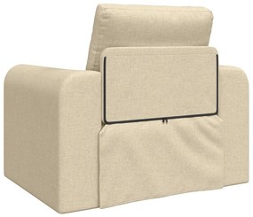 Floor Sofa Bed 2 az 1-ben Krém 98x71x83 cm Szövet