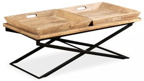 tömör mangófa dohányzóasztal 110 x 55 x 42 cm